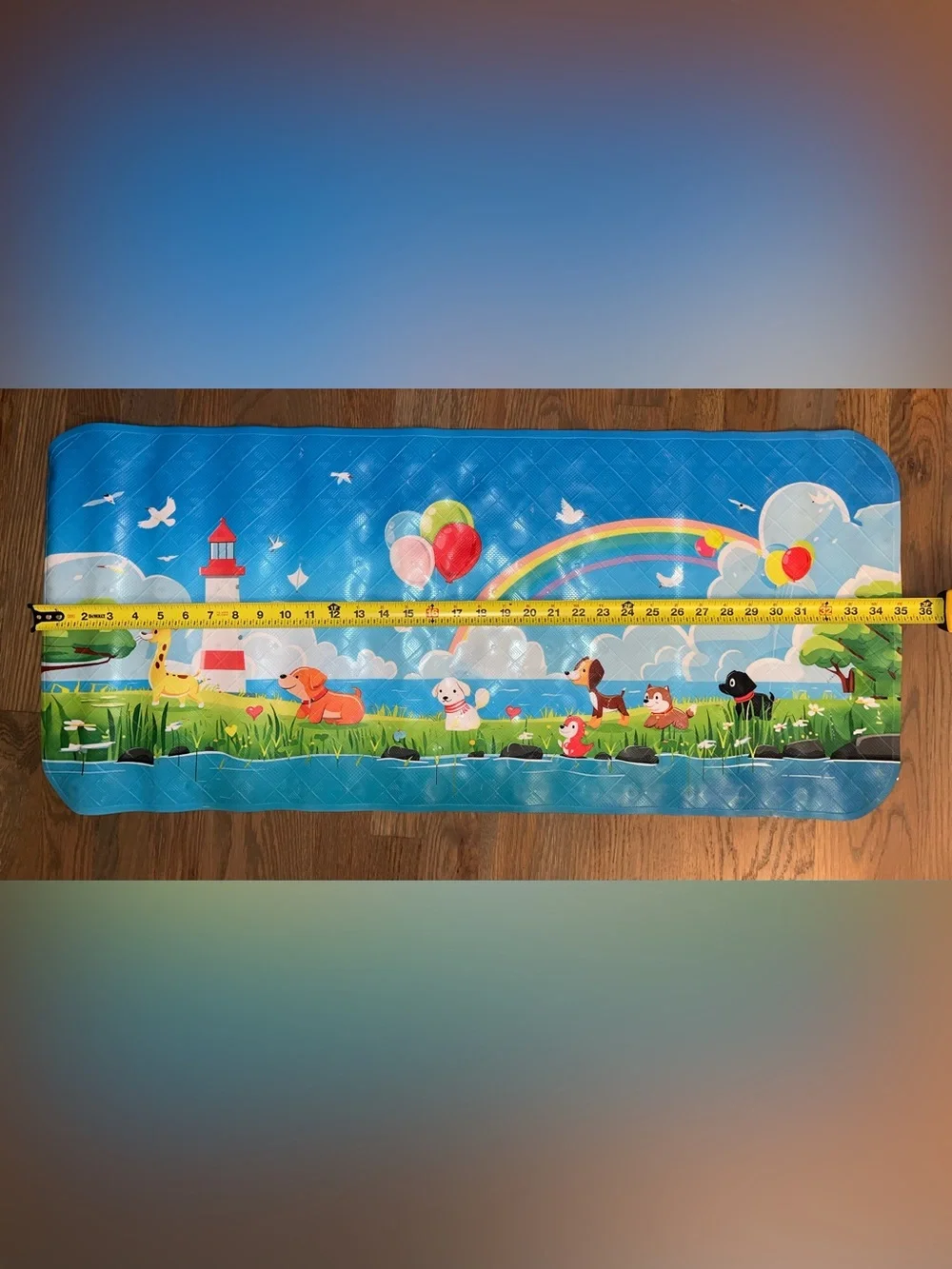 NWOT Kids Rainbow Animal Bath Mat Non Slip Bathroom Mat